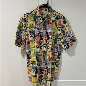 Rare Sold Out RSVLTS Pixar Shirt L Wall-E Graphic Button-Down